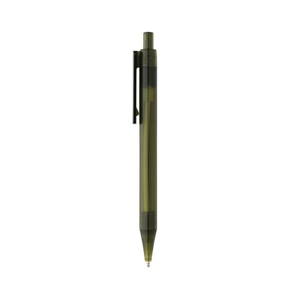 Obrázky: Průhledné pero X8 z GRS RPET, zelené, Obrázek 3