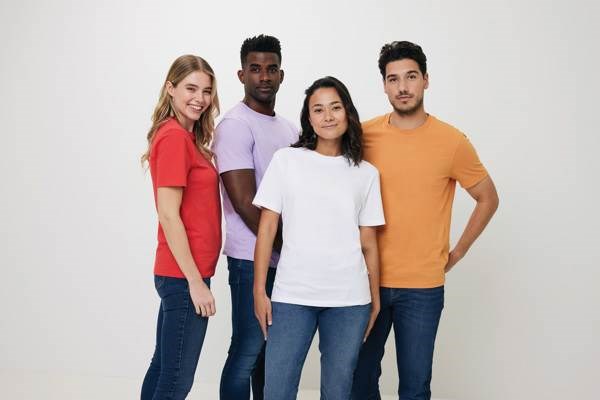 Obrázky: Unisex tričko Bryce, rec.bavlna, oranžové L, Obrázek 4