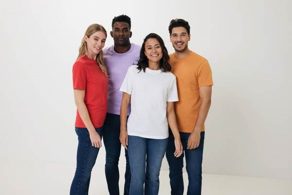 Obrázky: Unisex tričko Bryce, rec.bavlna, oranžové L, Obrázek 5