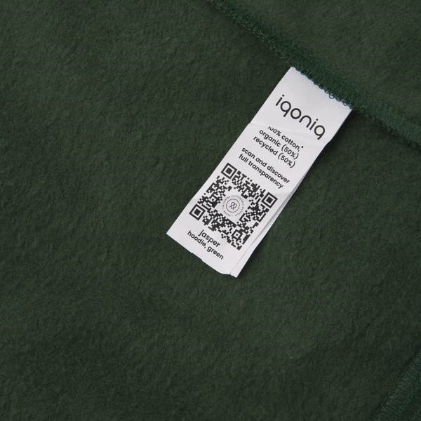 Obrázky: Mikina Jasper s kapucí, recykl.bavlna, zelená L, Obrázek 5