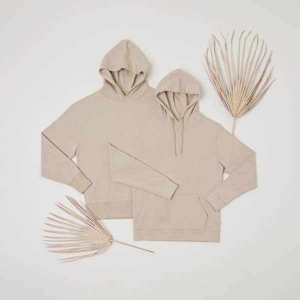 Obrázky: Mikina Yoho s kapucí, recykl. bavlna, přírodní L, Obrázek 9
