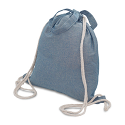 Obrázky: Bavlněný batoh a nákupní taška v jednom, modrá