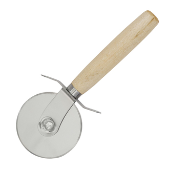 Obrázky: Ocelový nůž na pizzu s rukojetí ze dřeva, Obrázek 2