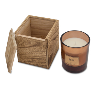Obrázky: Hnědá svíčka s vůní černého čaje v dřevěné krabičce, Obrázek 2