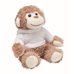 Obrázky: Plyšová opička v bílé mikině s kapucí pro sublimaci