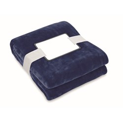 Obrázky: Modrá fleecová deka RPET 280 gr/m² s komplimentkou