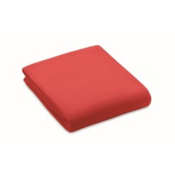 Obrázky: Červená RPET fleecová deka 130 gr/m²