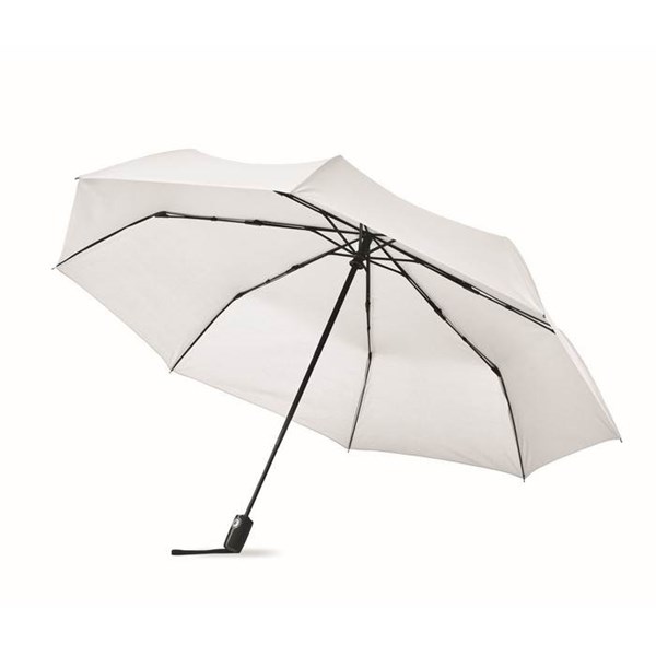 Obrázky: Bílý větruodolný, automatický skládací deštník, Obrázek 3