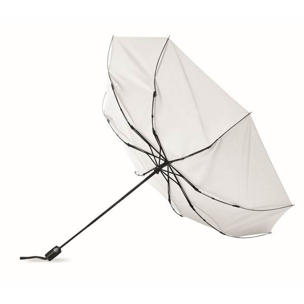 Obrázky: Bílý větruodolný, automatický skládací deštník, Obrázek 4