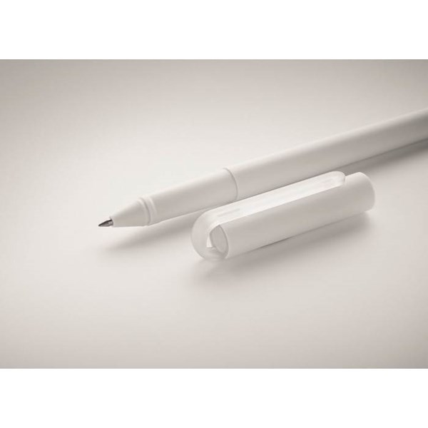 Obrázky: Bílé gelové kuličkové RPET pero, MN, Obrázek 4