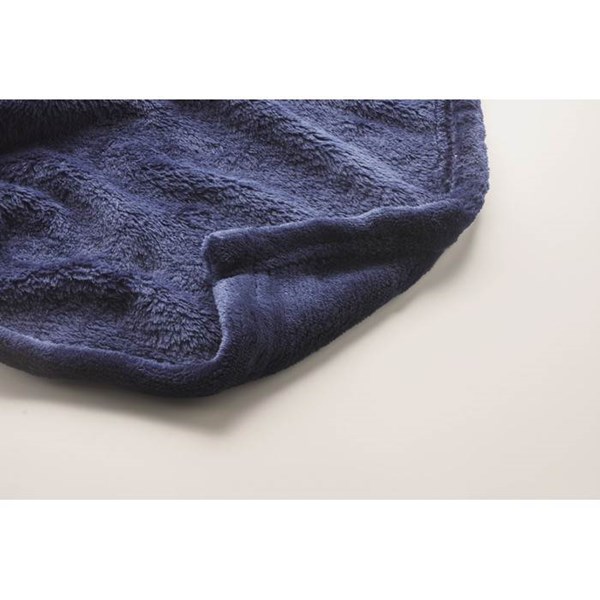 Obrázky: Modrá fleecová deka RPET 280 gr/m² s komplimentkou, Obrázek 4