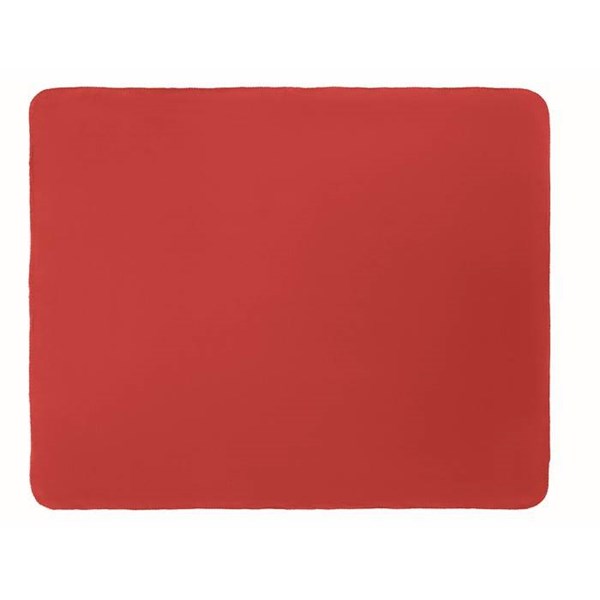 Obrázky: Červená RPET fleecová deka 130 gr/m², Obrázek 3
