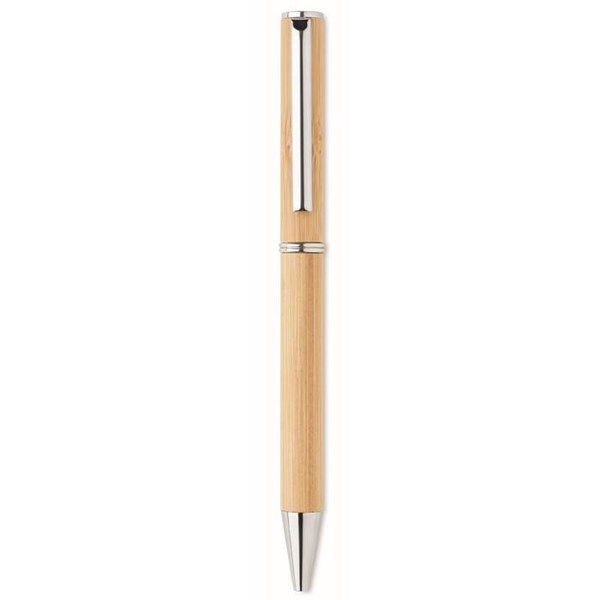 Obrázky: Bambusové kuličkové otočné pero, modrá n., Obrázek 3