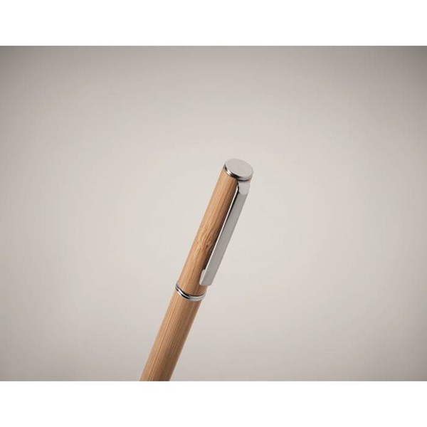 Obrázky: Bambusové kuličkové otočné pero, modrá n., Obrázek 4