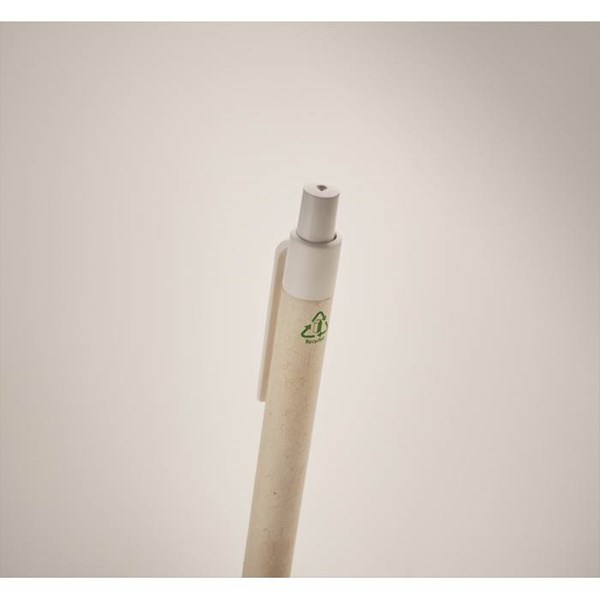 Obrázky: Recyklované kuličkové pero bílé doplňky, Obrázek 2