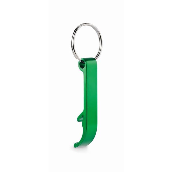 Obrázky: Zelená klíčenka / otvírák z recyklovaného hliníku, Obrázek 2