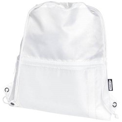 Obrázky: Recyklovaný bílý skládací batoh s přední kapsou