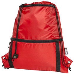 Obrázky: Recyklovaný červený skládací batoh s přední kapsou