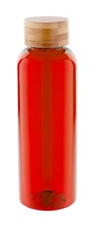 Obrázky: Červená láhev na vodu 500ml s bambus. víčkem