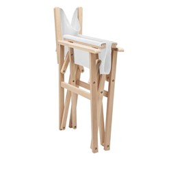 Obrázky: Bílá skládací plážová/kempingová dřevěná židle