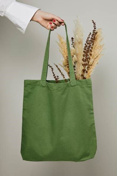 Obrázky: Zelená plátěná taška VINGA, bavlna 350 g/m2, Obrázek 2