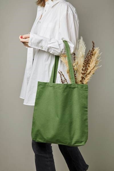Obrázky: Zelená plátěná taška VINGA, bavlna 350 g/m2, Obrázek 4