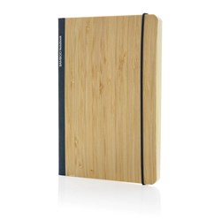 Obrázky: Modrý zápisník Scribe A5 s měkkým bambusovým obalem