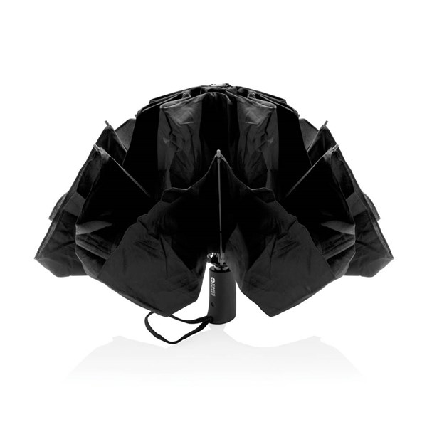 Obrázky: Černý reverzní skládací deštník Swiss Peak z RPET, Obrázek 4