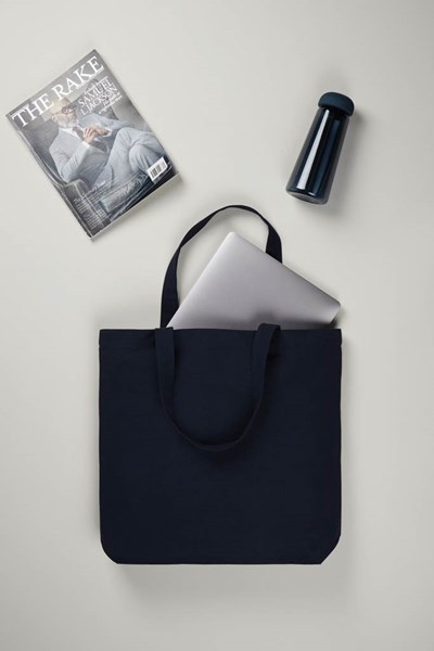 Obrázky: Modrá prostorná taška VINGA Hilo z recykl. bavlny, Obrázek 3