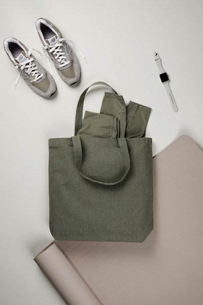 Obrázky: Zelená prostorná taška VINGA Hilo z recykl. bavlny, Obrázek 3