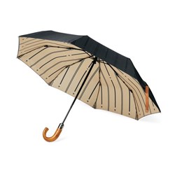 Obrázky: Černý dvouvrstvý deštník VINGA Bosler z RPET