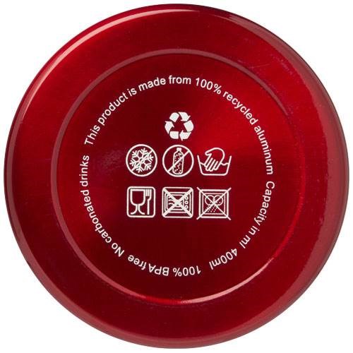 Obrázky: Červená láhev Oregon z recykl. hliníku, 400 ml, Obrázek 2