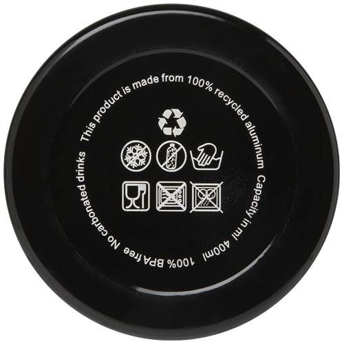 Obrázky: Černá láhev Oregon z recyklovaného hliníku, 400 ml, Obrázek 2