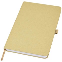 Obrázky: Zápisník s pevnou obálkou z drceného papíru, béžový