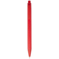 Obrázky: Červené kul. pero z rec. papíru s matným povrchem