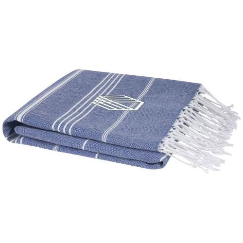 Obrázky: Nám. modrý bavlněný ručník hammam 100 x 180 cm, Obrázek 2