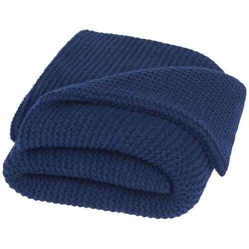 Obrázky: Nám. modrá polyesterová pletená deka, Obrázek 2