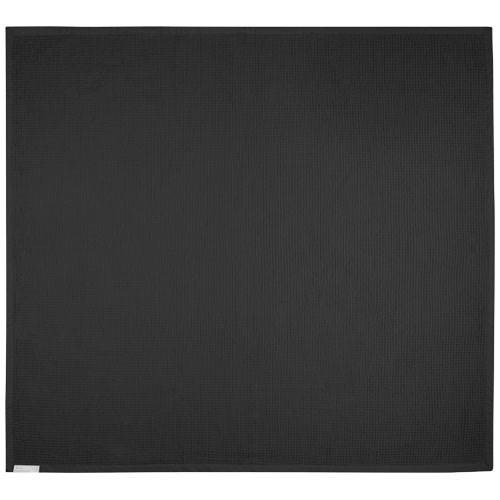 Obrázky: Bavlněná vaflová deka 150 × 140 cm, černá, Obrázek 2