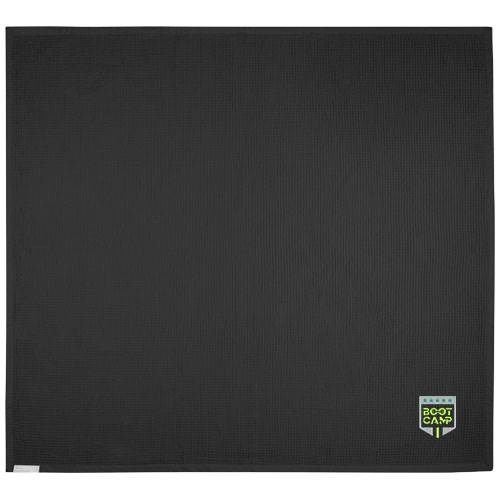 Obrázky: Bavlněná vaflová deka 150 × 140 cm, černá, Obrázek 3