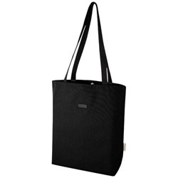 Obrázky: Černá všestranná nákupní taška z recykl. plátna