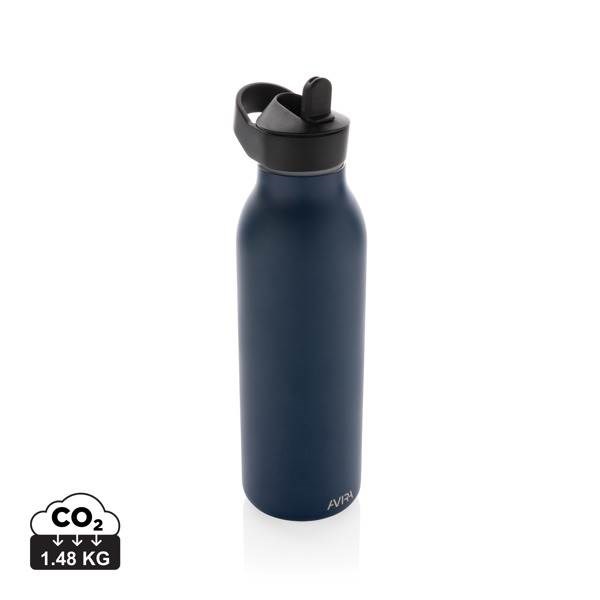 Obrázky: Flip-top lahev Avira Ara 500ml z rec.oceli, modrá, Obrázek 10