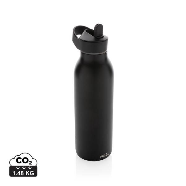 Obrázky: Flip-top lahev Avira Ara 500ml z rec.oceli, černá, Obrázek 11