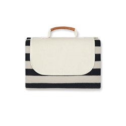 Zobrazit detaily pro Malá pruhovaná pikniková deka VINGA Alba, černá Obrázky: Malá pruhovaná pikniková deka VINGA Alba, černá