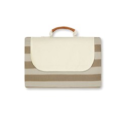 Zobrazit detaily pro Malá pruhovaná pikniková deka VINGA Alba, hnědá Obrázky: Malá pruhovaná pikniková deka VINGA Alba, hnědá