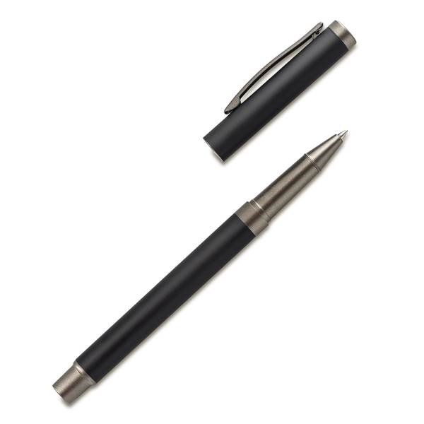 Obrázky: Kovové pogumované gelové pero, černá, Obrázek 2