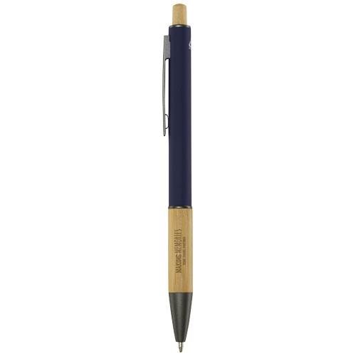 Obrázky: Modré kuličkové pero - recykl. hliník/bambus, ČN, Obrázek 6