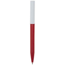 Obrázky: Červené kuličkové pero, bílý klip, rec. plast, ČN