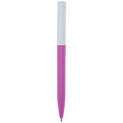 Obrázky: Růžové kuličkové pero, bílý klip, rec. plast, ČN