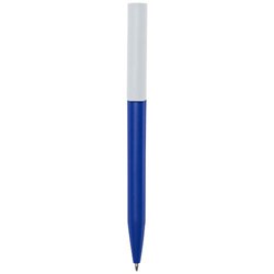 Obrázky: Stř. modré kuličkové pero,bílý klip,rec. plast,ČN