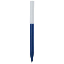 Obrázky: Tm. modré kuličkové pero, bílý klip, rec. plast, ČN